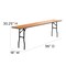 Emma and Oliver 8-Foot Rectangular Wood Folding Training / Seminar Table with Smooth Clear Coated Finished Top